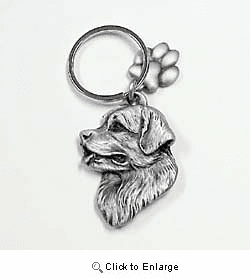 Newfoundland Keychain Pewter