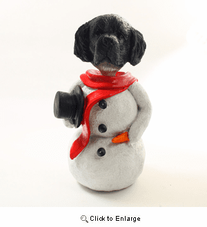 Newfoundland Landseer Snowman Christmas Decoration