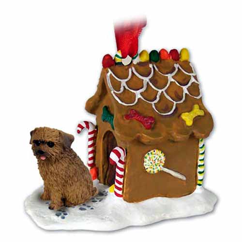 Norfolk Terrier Gingerbread House Christmas Ornament