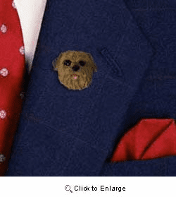 Norfolk Terrier Pin Hand Painted Resin