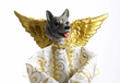Norwegian Elkhound Angel Christmas Tree Topper