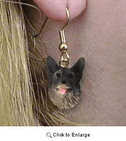 Norwegian Elkhound Authentic Earrings