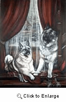 Norwegian Elkhound Garden Flag