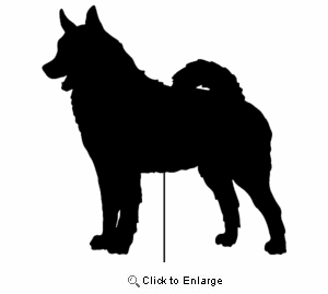 Norwegian Elkhound Garden Stake