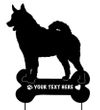 Norwegian Elkhound Garden Stake
