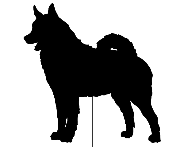 Norwegian Elkhound Garden Stake