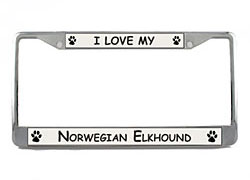 Norwegian Elkhound License Plate Frame