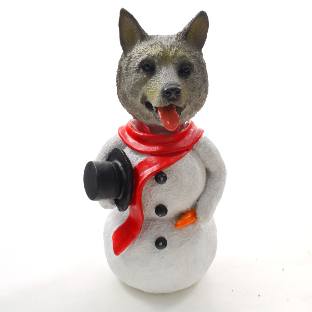 Norwegian Elkhound Snowman Christmas Decoration