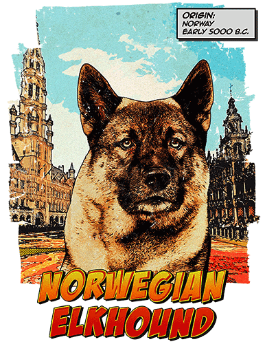 Norwegian Elkhound T-Shirt Ancestry