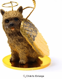 Norwich Terrier Christmas Ornament Angel