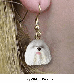Old English Sheepdog Authentic Earrings