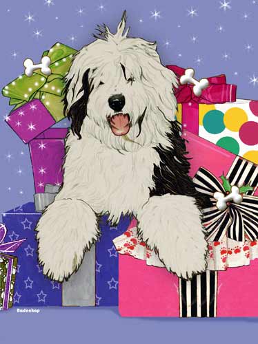 Old English Sheepdog Christmas Cards