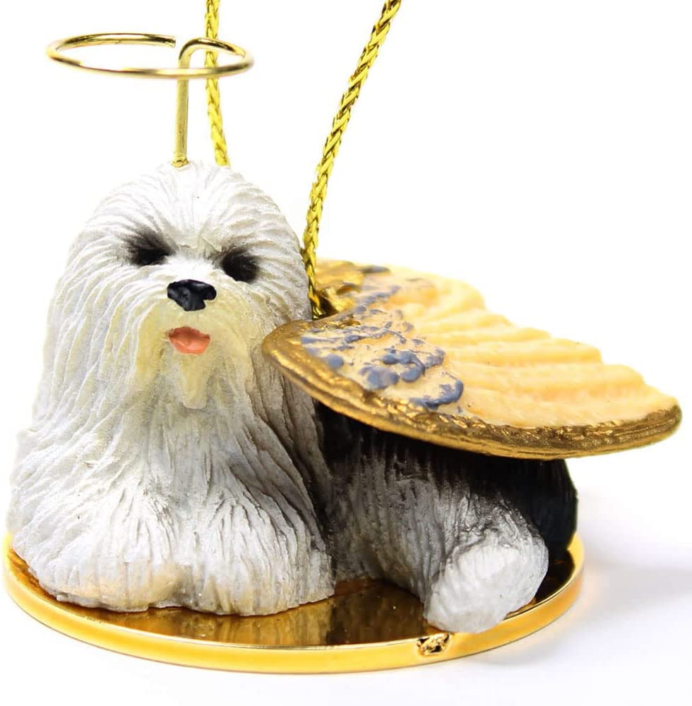 Old English Sheepdog Christmas Ornament Angel