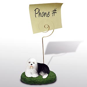 Old English Sheepdog Note Holder