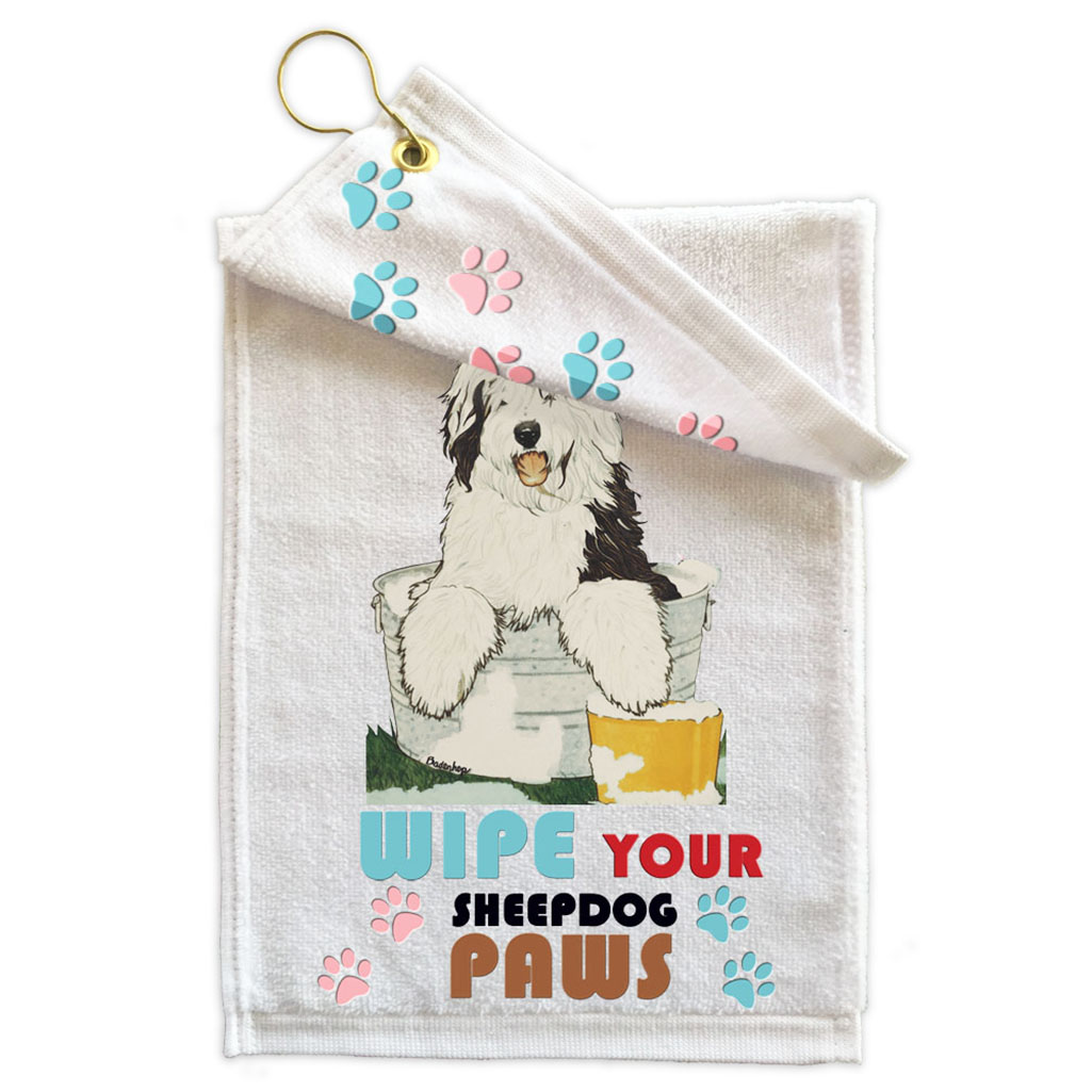 Old English Sheepdog Paw Wipe Towel