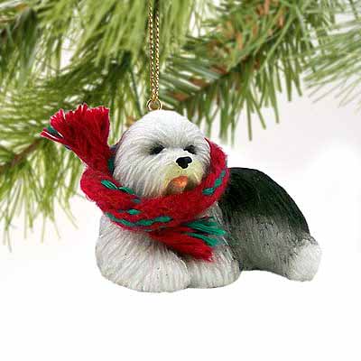 Old English Sheepdog Tiny One Christmas Ornament