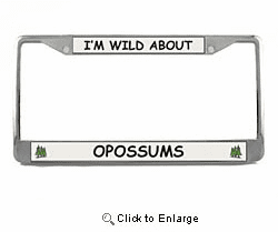 Opossum License Plate Frame