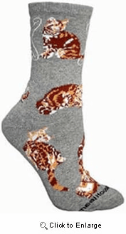 Orange Tabby Cat Socks
