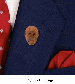 Orangutan Pin Hand Painted Resin