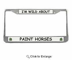 Paint Horse License Plate Frame