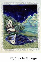 Panda Bear Garden Flag