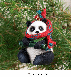 Panda Bear Tiny One Christmas Ornament