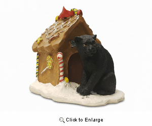 Panther Gingerbread House Christmas Ornament