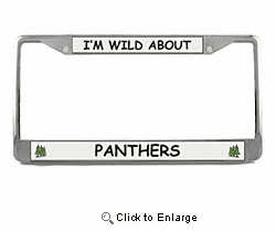 Panther License Plate Frame