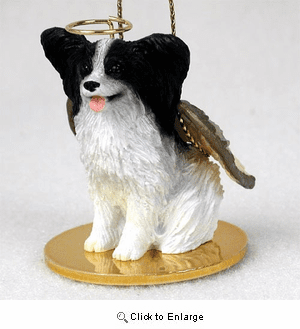 Papillon Angel Ornament Black-White
