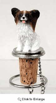 Papillon Bottle Stopper (Brown & White)