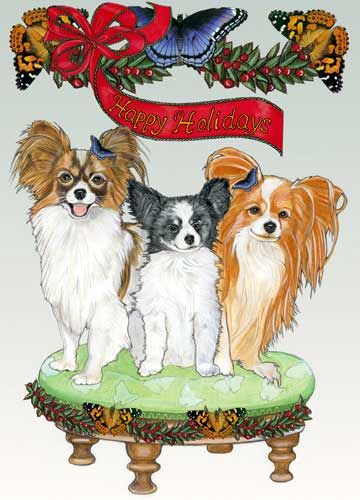 Papillon Christmas Cards