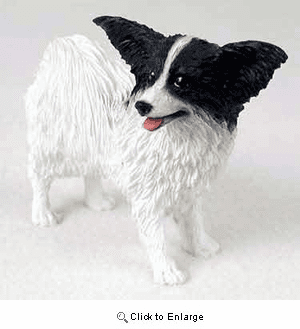 Papillon Figurine Black-White