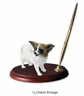 Papillon Pen Holder (Brown & White)