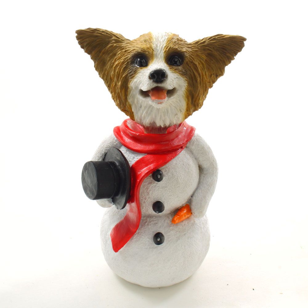 Papillon Snowman Christmas Decoration