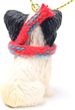Papillon Tiny One Christmas Ornament Black-White