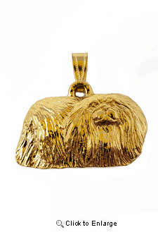 Pekingese 24K Gold Plated Pendant