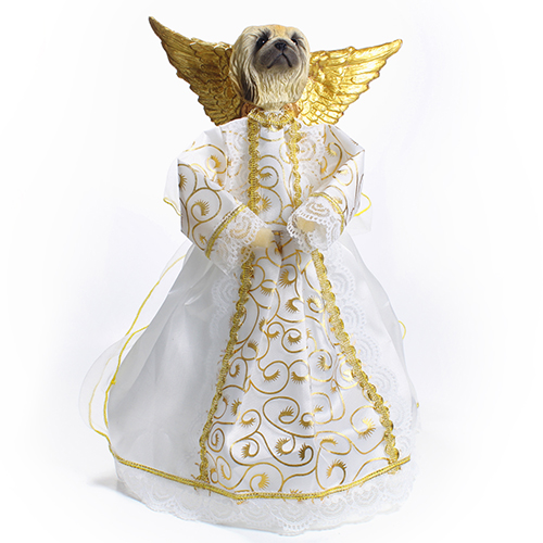 Pekingese Angel Christmas Tree Topper