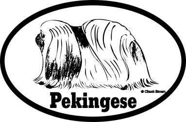 Pekingese Bumper Sticker Euro