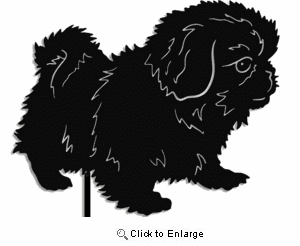 Pekingese Garden Stake