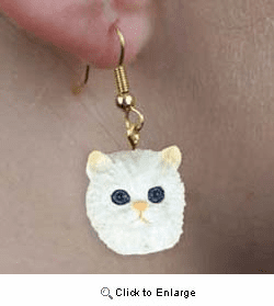 Persian Cat Authentic Earrings