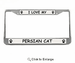Persian Cat License Plate Frame