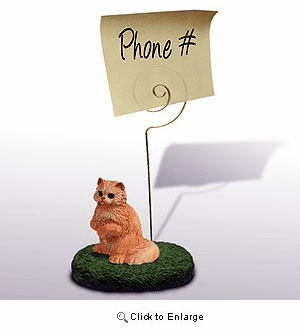 Persian Cat Note Holder (Red)