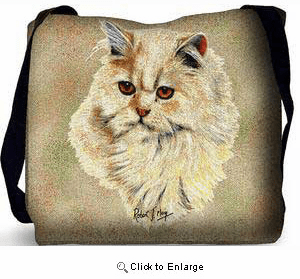 Persian Cat Tote Bag (Cream)