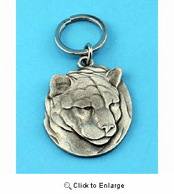 Pewter Cougar Keychain