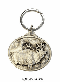 Pewter Elk Keychain