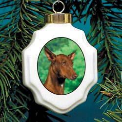 Pharaoh Hound Christmas Ornament Porcelain