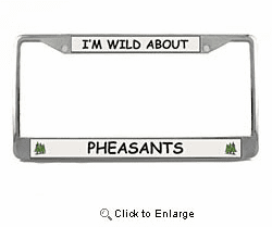 Pheasant License Plate Frame