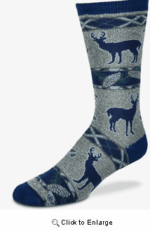 Pine Cone Deer Socks