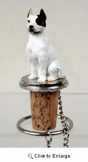 Pit Bull Terrier Bottle Stopper (White)