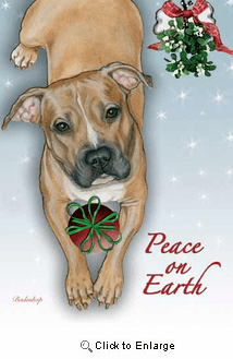 Pit Bull Terrier Christmas Cards